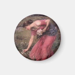 Narcisch Picking Flowers Magnet