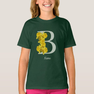 Narciss Monogram Initial B Personlig T Shirt