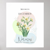 Narciss Narcissus är födelset blomman för December