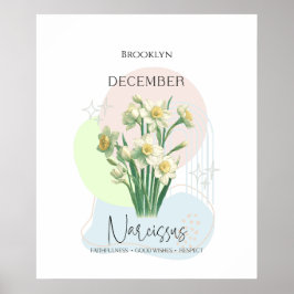 Narciss Narcissus är födelset blomman för December Poster