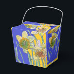 Narcissblomma blomster målning marinblå födelsedag presentaskar<br><div class="desc">Narcissblomma blomster vattenfärg blomster födelsedagstårta låda. En strålande produkt gjord av mina originalmålningar i vattenfärg.</div>