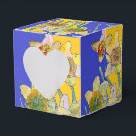 Narcissblomma blomster målning marinblå födelsedag presentaskar<br><div class="desc">Narcissblomma blom målning Vattenfärg blommig födelsedagstårta låda. En strålande produkt gjord av mina originalmålningar i vattenfärg.</div>