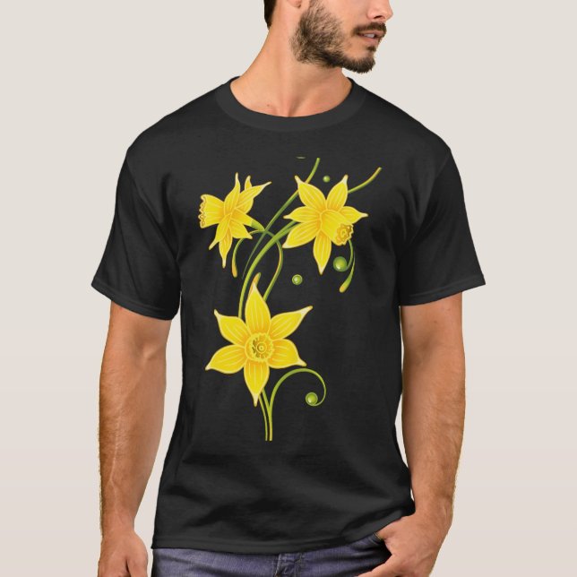 Narcissblomma Tröja Blommig Vårdesign Påsk (Framsida)