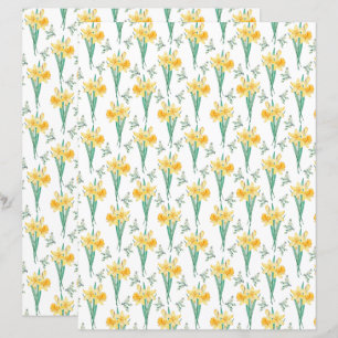Narcissblommor Scrapbookpapper