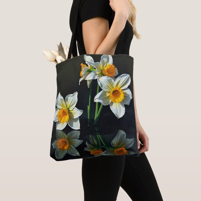 Narcissblommor Tygkasse (Närbild)