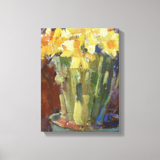Narcissduk tryck på sträckt canvas av Carleen Muni