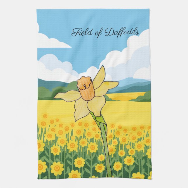 Narcissfält Kökshandduk (Vertikal)