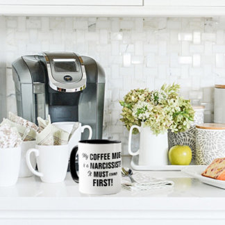 narcissiskt kaffe mugg