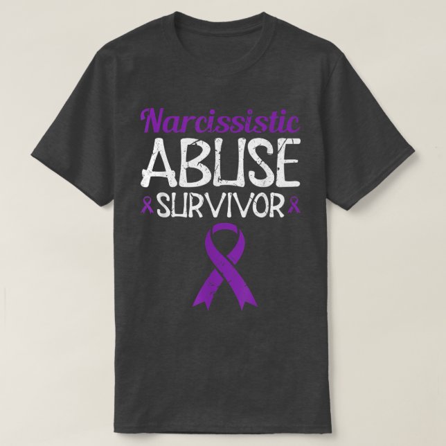 Narcissiskt missbruk Survivor Ribbon Mental Health T Shirt (Design framsida)