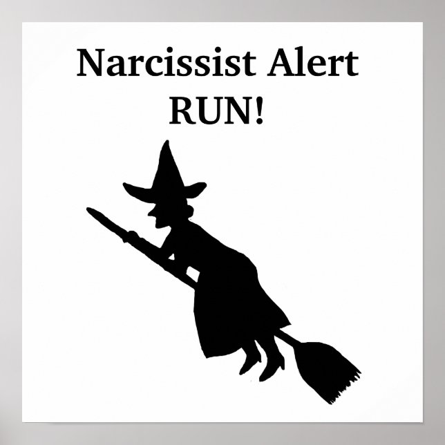Narcissist Alert Witch Poster (Framsidan)