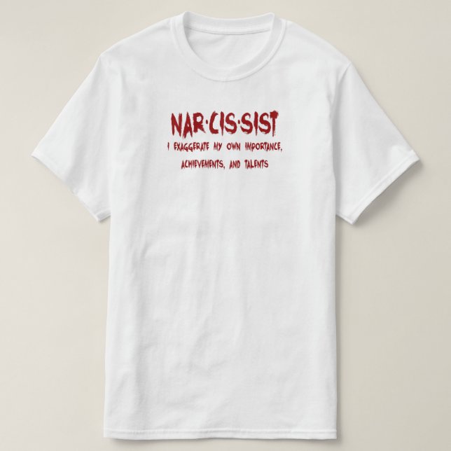 Narcissist-definition med Humor T Shirt (Design framsida)