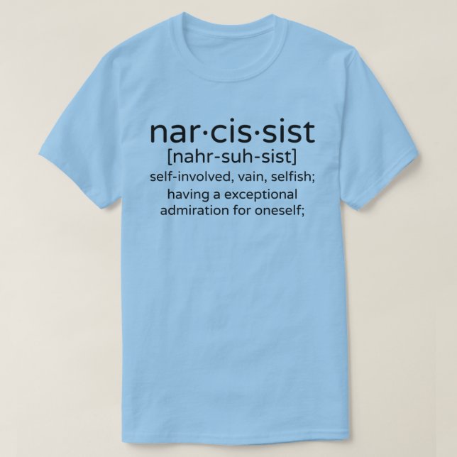 Narcissist-definition T-shirt (Design framsida)