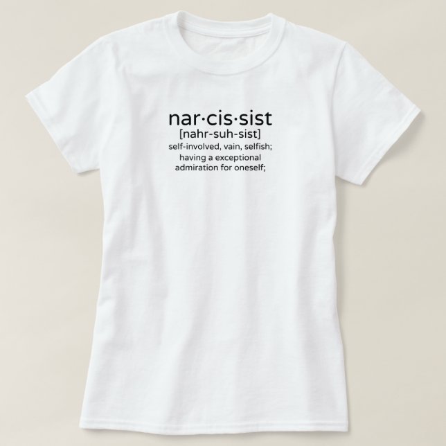 Narcissist-definition T Shirt (Design framsida)