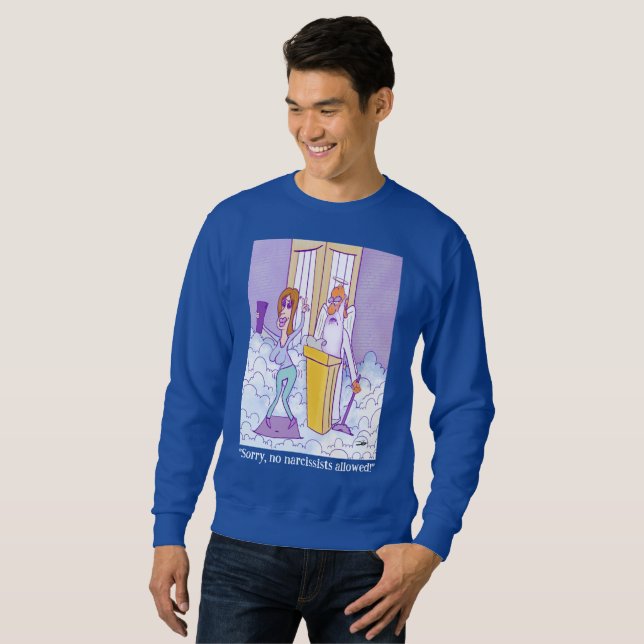 Narcissist ej tillåten Deep Royal Sweatshirt (Hel framsida)