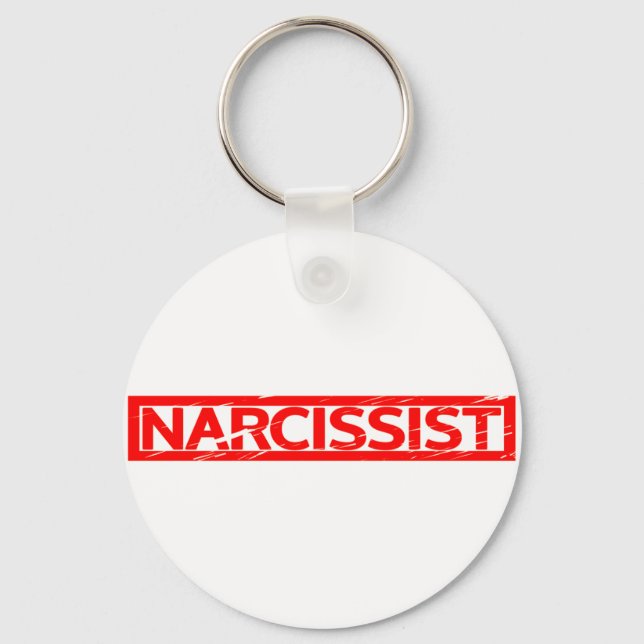 Narcissist Frimärke Nyckelring (Framsida)
