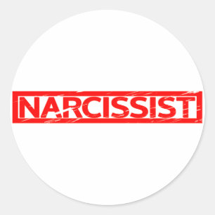 Narcissist Frimärke Runt Klistermärke