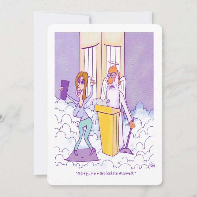 Narcissist Funny Flat Card Kort (Framsida)
