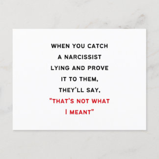 Narcissist Gaslighting Vykort