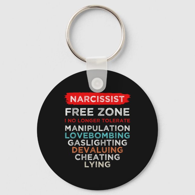 Narcissist Narcissistic Free Zon Awareness Nyckelring (Framsida)
