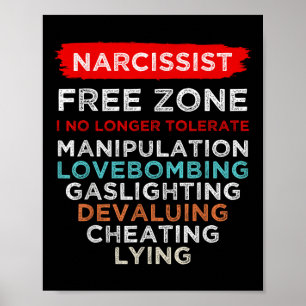 Narcissist Narcissistic Free Zon Awareness Poster