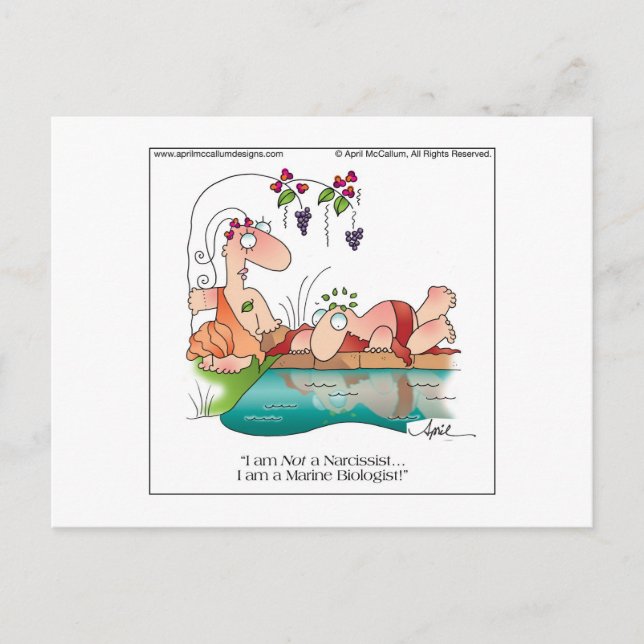 NARCISSIST-vykort från april McCallum Vykort (Framsida)
