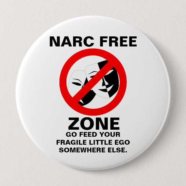 Narcissisten/Narc den fria zonen knäppas Knapp (Framsida)