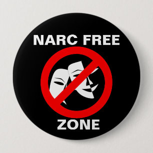 Narcissisten/Narc den fria zonen knäppas svart Knapp