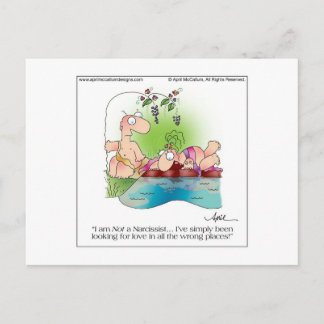 NARCISSISTISK KVINNA Postkort av April McCallum Vykort