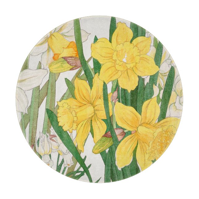 Narcissmålning i träsnitt, Tanigami Kônan, 1917 (Framsidan)