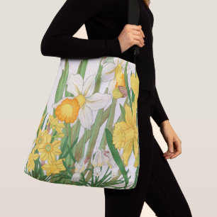 Narcissmålning i träsnitt, Tanigami Kônan, 1917 Axelväska