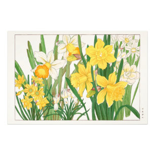 Narcissmålning i träsnitt, Tanigami Kônan, 1917 Fototryck