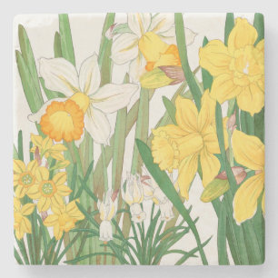Narcissmålning i träsnitt, Tanigami Kônan, 1917 Stenunderlägg