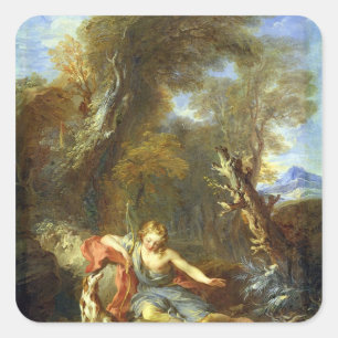 Narcissus, 1728 fyrkantigt klistermärke