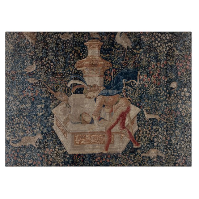 Narcissus at the Well, Medieval Tapestry (Framsidan)