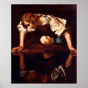 Narcissus av Caravaggio (1599) Poster