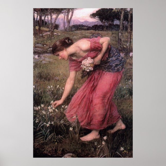Narcissus av John William Waterhouse - 1912 Poster (Framsidan)