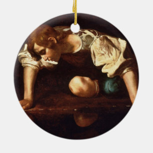 Narcissus av Michelangelo Merisi da Caravaggio Julgransprydnad Keramik