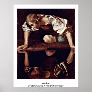 Narcissus av Michelangelo Merisi Da Caravaggio Poster