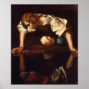 Narcissus av Michelangelo Merisi da Caravaggio Poster