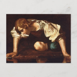 Narcissus av Michelangelo Merisi da Caravaggio Vykort