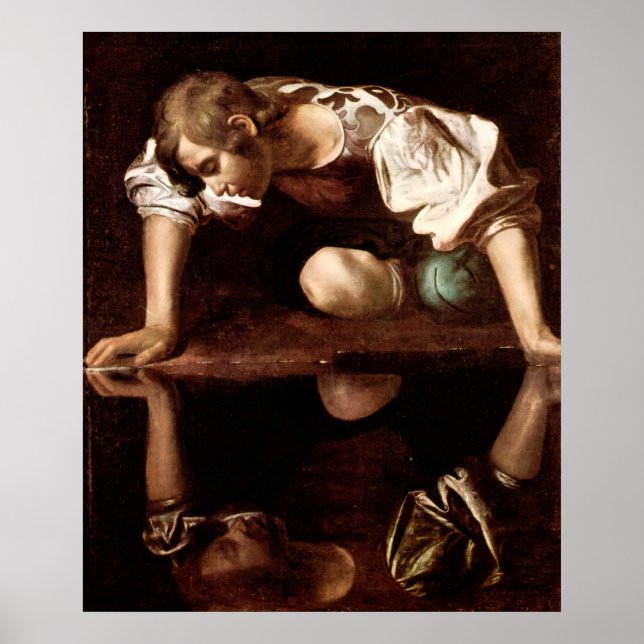 Narcissus, Caravaggio Poster (Framsidan)
