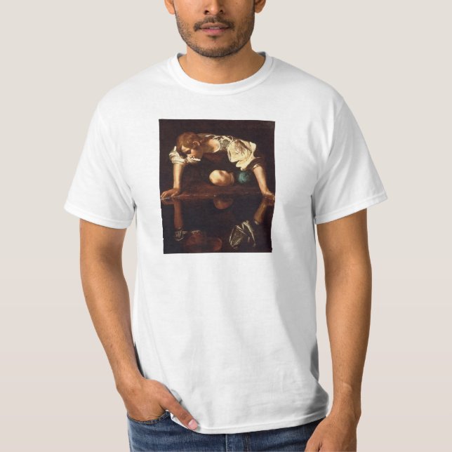 Narcissus Caravaggio T Shirt (Framsida)