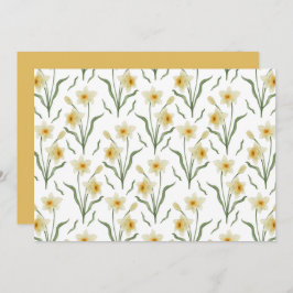 Narcissus Floral Botanical Note Card Anteckningskort