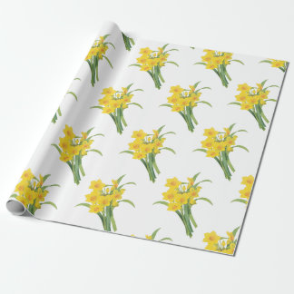 Narcissus Flower Mönster Presentpapper