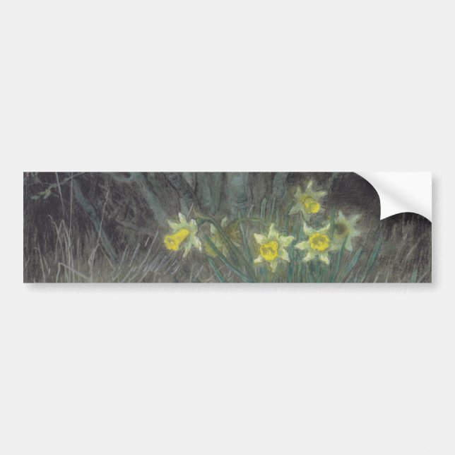 Narcissus Flowers and Violets (av Millet) Bildekal (Framsidan)