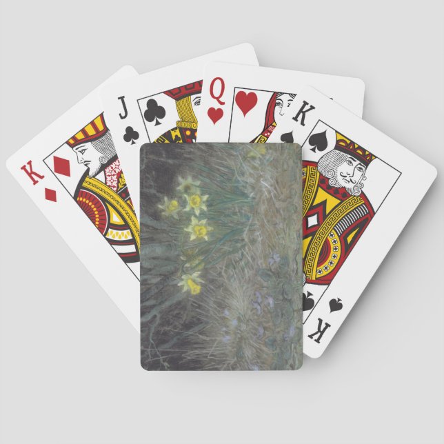 Narcissus Flowers and Violets (av Millet) Casinokort (Baksidan)