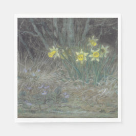 Narcissus Flowers and Violets (av Millet) Pappersservett