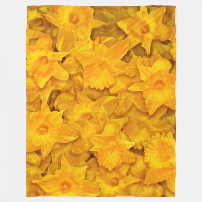 Narcissus Flowers Fleecefilt (Framsidan)