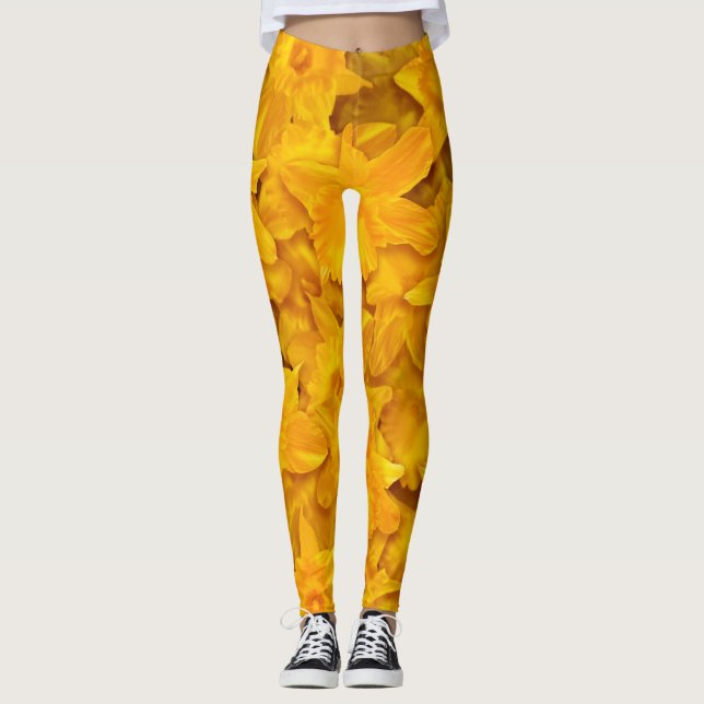 Narcissus Flowers Leggings (Framsida)