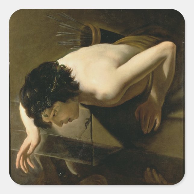 Narcissus Fyrkantigt Klistermärke (Framsida)